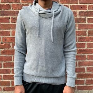 Express Gray Mock Drawstring Sweater